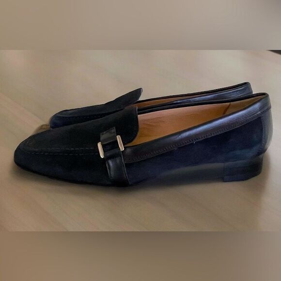 Amalfi Suede Loafers EUC 7B Italian Leather Womens - Picture 1 of 7